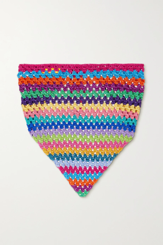 유럽직배송 로즈카민 ROSE CARMINE Metallic crochet-knit coverup 36856120584982060