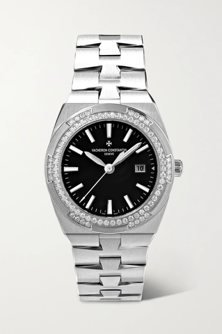 유럽직배송 바쉐론콘스탄틴 VACHERON CONSTANTIN Overseas 33mm stainless steel and diamond watch 19971654707004574