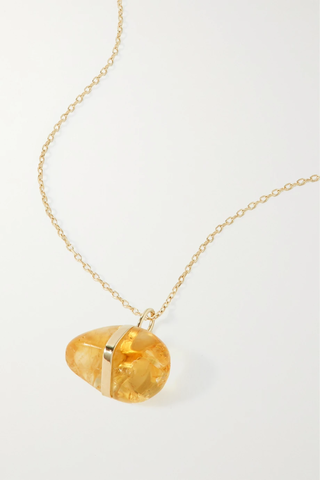 유럽직배송 JIA JIA November 14-karat gold citrine necklace 38063312419982064