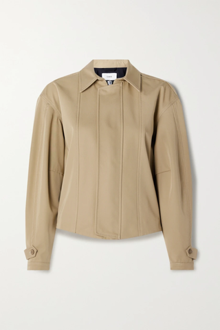 유럽직배송 CAES Cropped button-embellished cotton-twill trench jacket 38063312418113690