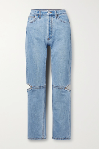 유럽직배송 STILL HERE Cowgirl cutout high-rise straight-leg organic jeans 36856120585237900