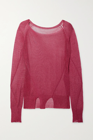 유럽직배송 더로우 THE ROW Giro asymmetric open-knit Lurex sweater 33258524072688740