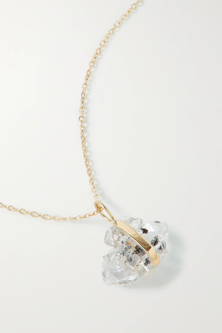 유럽직배송 JIA JIA April 14-karat gold Herkimer diamond necklace 38063312419982084