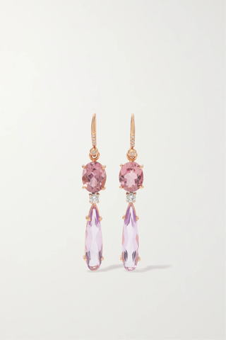 유럽직배송 아이린뉴워스 귀걸이 IRENE NEUWIRTH Classic 18-karat rose gold multi-stone earrings 42247633208641177