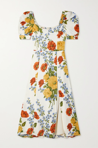 유럽직배송 리포메이션 원피스 REFORMATION Bandit floral-print crepe de chine midi dress 1647597279152628