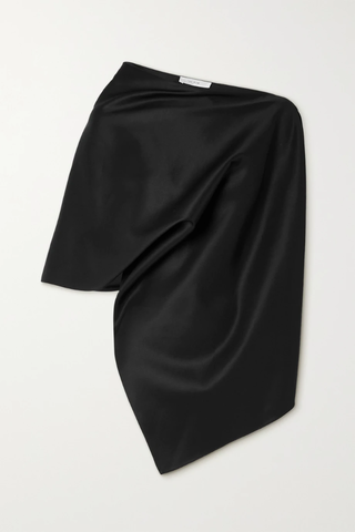 유럽직배송 더로우 THE ROW Kasper asymmetric draped silk and wool-blend satin top 33258524072688665