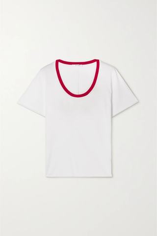 유럽직배송 더로우 티셔츠 THE ROW Pomorie two-tone cotton T-shirt 38063312420950477