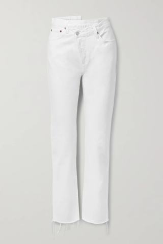 유럽직배송 에이골디 진 AGOLDE Criss Cross frayed organic high-rise straight-leg jeans 33258524072112212