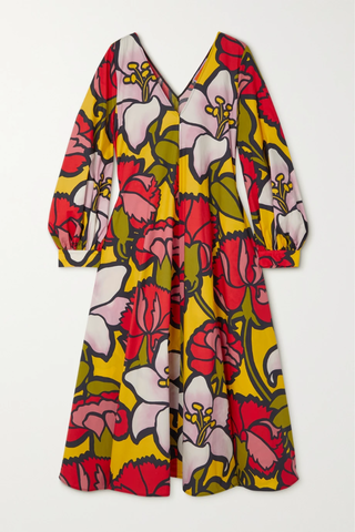 유럽직배송 라더블제이 원피스 LA DOUBLEJ Bali floral-print cotton-poplin midi dress 38063312420399793
