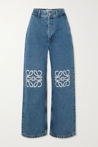 유럽직배송 로에베 청바지 LOEWE Anagram appliquéd high-rise wide-leg jeans 43769801097466153