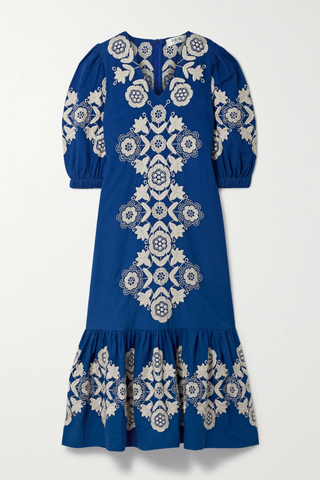 유럽직배송 Sea SEA Manuela embroidered cotton and linen-blend midi dress 1647597284004657