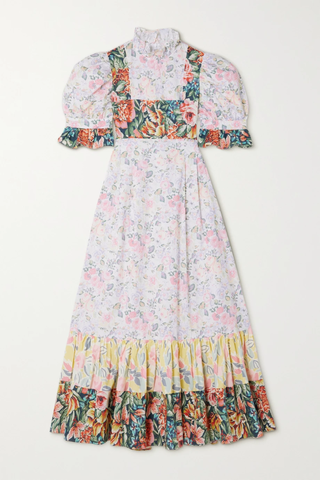 유럽직배송 바체바 원피스 BATSHEVA + Laura Ashley Ruthin paneled floral-print cotton-poplin midi dress 38063312420368543