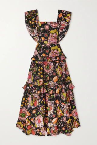 유럽직배송 라더블제이 원피스 LA DOUBLEJ Scarlett tiered floral-print cotton-poplin maxi dress 38063312421201561