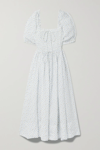 유럽직배송 도엔 원피스 DÔEN Siena shirred floral-print ramie maxi dress 29419655932710672