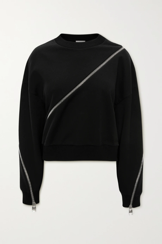 유럽직배송 알렉산더맥퀸 ALEXANDER MCQUEEN Zip-detailed cotton-jersey sweatshirt 1647597284013503