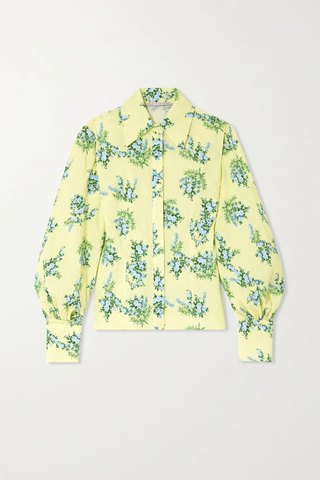 유럽직배송 에밀리아 윅스테드 블라우스 EMILIA WICKSTEAD Raven floral-print cotton-blend seersucker blouse 38063312420435580