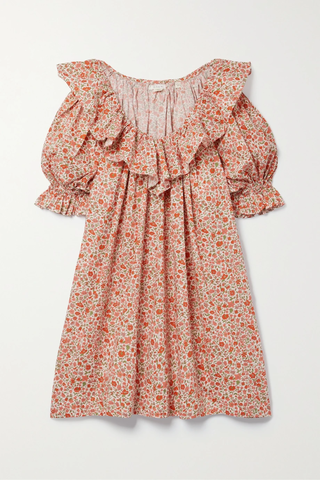 유럽직배송 도엔 미니원피스 DÔEN Chime ruffled floral-print cotton mini dress 29419655932708791