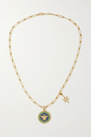 유럽직배송 STORROW Stella Minnie 14-karat gold multi-stone necklace 38063312418714513