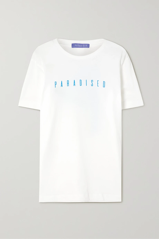 유럽직배송 PARADISED + NET SUSTAIN Gradient printed cotton-jersey T-shirt 45666037505038785