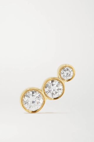 유럽직배송 소피빌리브라헤 싱글 귀걸이 SOPHIE BILLE BRAHE Croissant Trois 18-karat gold diamond single earring 17411127376640791