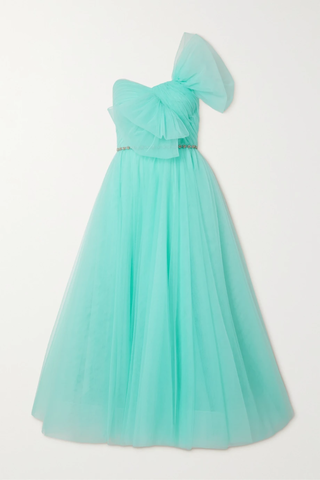 유럽직배송 제니팩햄 JENNY PACKHAM Strapless crystal-embellished bow-detailed tulle gown 42247633207844129