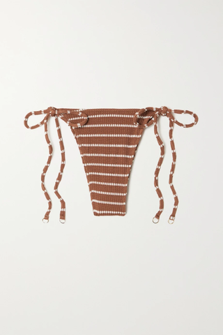 유럽직배송 페이스풀더브랜드 비키니 FAITHFULL THE BRAND Andrea striped textured bikini briefs 38063312420582138