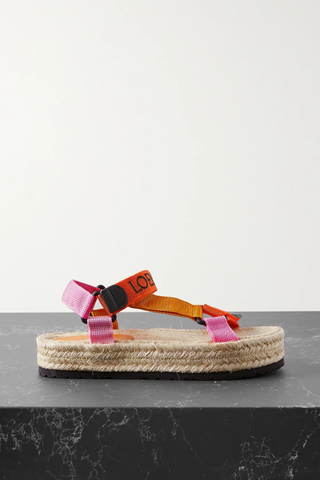 유럽직배송 로에베 에스파듀 샌들 LOEWE + Paula&#039;s Ibiza color-block webbing espadrille sandals 33258524072818900
