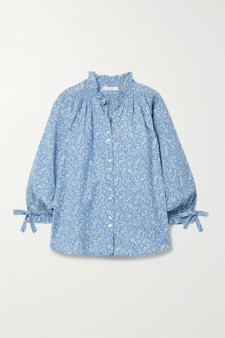 유럽직배송 도엔 블라우스 DÔEN + NET SUSTAIN Rose floral-print organic cotton-blend voile blouse 29419655932708787