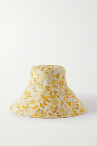 유럽직배송 PEONY Daffodil Aftersun floral-print linen-canvas sunhat 34344356237478536