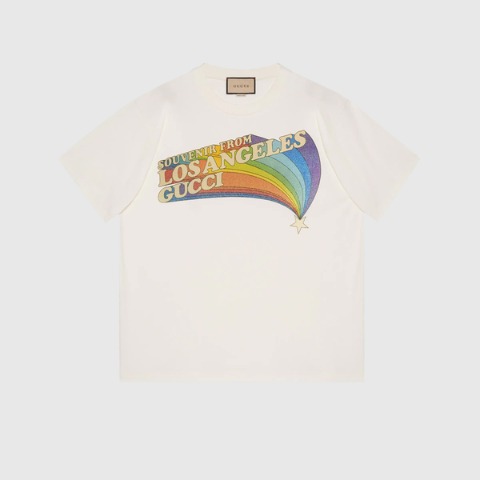 유럽직배송 구찌 티셔츠 GUCCI Cotton T-shirt with print 616036XJEJC9095