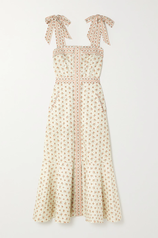 유럽직배송 ANNA MASON Olivia bow-detailed belted floral-print cotton-poplin midi dress 38063312420537681