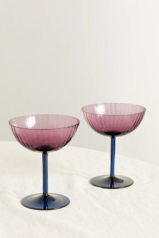 유럽직배송 라더블제이 LA DOUBLEJ Set of two Murano glass champagne coupes 36856120585101009