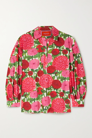 유럽직배송 라더블제이 셔츠 LA DOUBLEJ Poet floral-print cotton-poplin shirt 38063312420408831