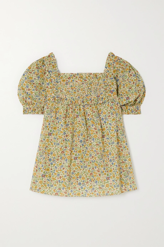 유럽직배송 도엔 DÔEN Frances ruffled floral-print organic cotton-blend top 29419655932713085