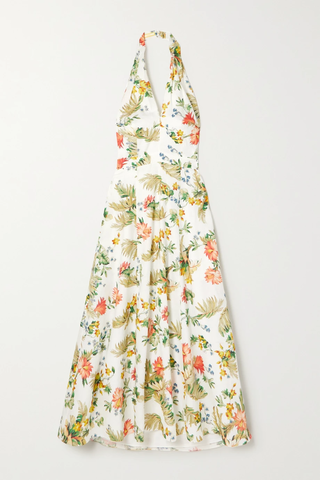 유럽직배송 에르뎀 원피스 ERDEM Selene bow-detailed floral-print linen halterneck midi dress 38063312418819180
