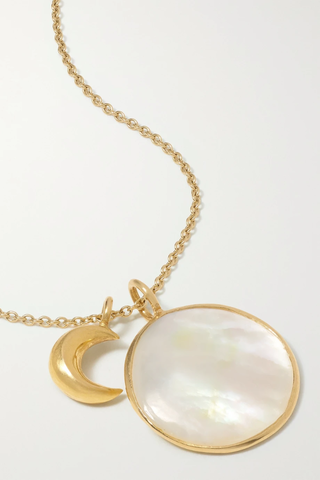 유럽직배송 피파스몰 목걸이 PIPPA SMALL 18-karat gold mother-of-pearl necklace 36093695688950458