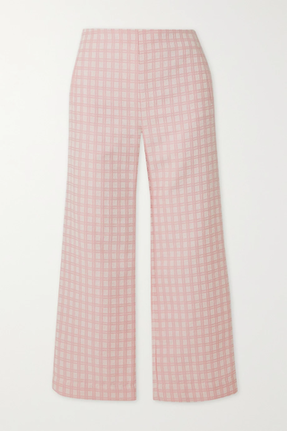 유럽직배송 리사마리페르난데즈 팬츠 LISA MARIE FERNANDEZ Checked cotton-blend bouclé-jacquard straight-leg pants 45666037504791129