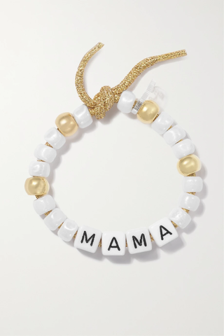 유럽직배송 로렌루빈스키 팔찌 LAUREN RUBINSKI Mama gold, Lurex and bead bracelet 46376663162341754