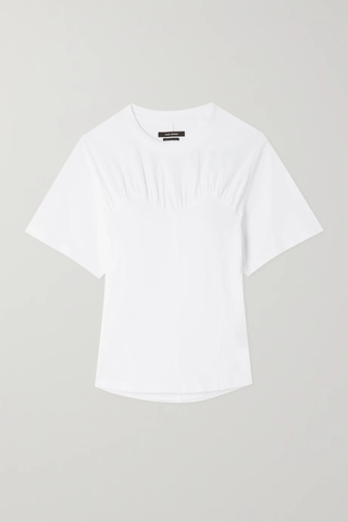 유럽직배송 이자벨마랑 티셔츠 ISABEL MARANT Zazie gathered cotton-jersey T-shirt 43769801094921931