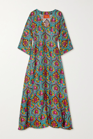 유럽직배송 라더블제이 원피스 LA DOUBLEJ Muumuu printed silk-twill maxi dress 38063312420399795