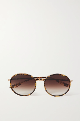 유럽직배송 BARTON PERREIRA Amorfati round-frame tortoiseshell acetate and gold-tone sunglasses 16114163151126841