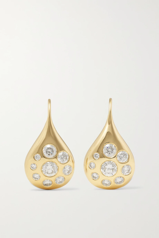 유럽직배송 브렌트 닐 귀걸이 BRENT NEALE Petal medium 18-karat gold diamond earrings 34344356236941776