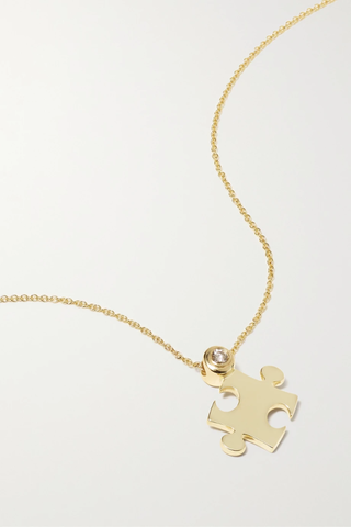 유럽직배송 RETROUVAÍ Puzzle mini 14-karat gold diamond necklace 33258524072636507