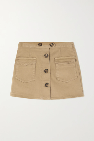 유럽직배송 레드발렌티노 REDVALENTINO Layered embellished stretch-cotton twill shorts 33258524072832112
