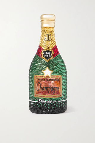 유럽직배송 주디스리버 클러치 JUDITH LEIBER COUTURE Champagne Bottle Cheers crystal-embellished gold-tone clutch 17411127377155310