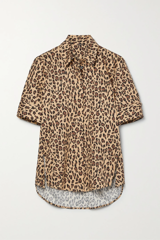 유럽직배송 아담립스 셔츠 ADAM LIPPES Trapeze leopard-print cotton-blend poplin shirt 42247633208479687