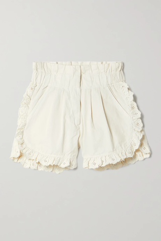 유럽직배송 SEA Kiara ruffled broderie anglaise-trimmed cotton shorts 1647597284004680