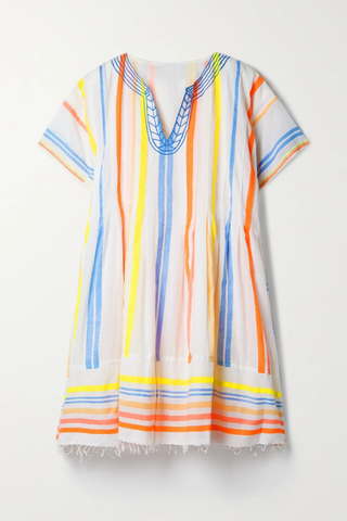 유럽직배송 렘렘 원피스 LEMLEM Tirunesh fringed striped cotton-blend gauze dress 42247633207905019