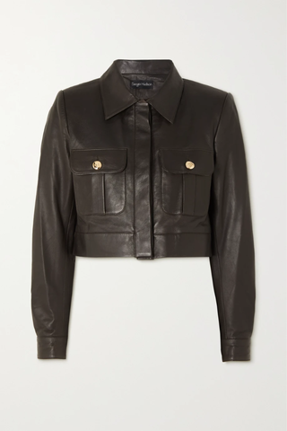 유럽직배송 SERGIO HUDSON Cropped leather jacket 38063312419153682