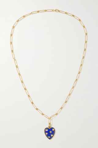 유럽직배송 STORROW Anna 14-karat gold lapis lazuli necklace 27086482323909284